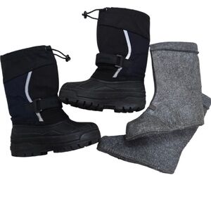 L.L. Bean Kids' Black and Blue Northwoods Boots